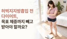 허벅지지방흡입 전 다이어트, 목표 체중까지 빼고 받아야 할까요?