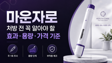 마운자로 처방 전 꼭 알아야 할 효과, 용량, 가격 기준