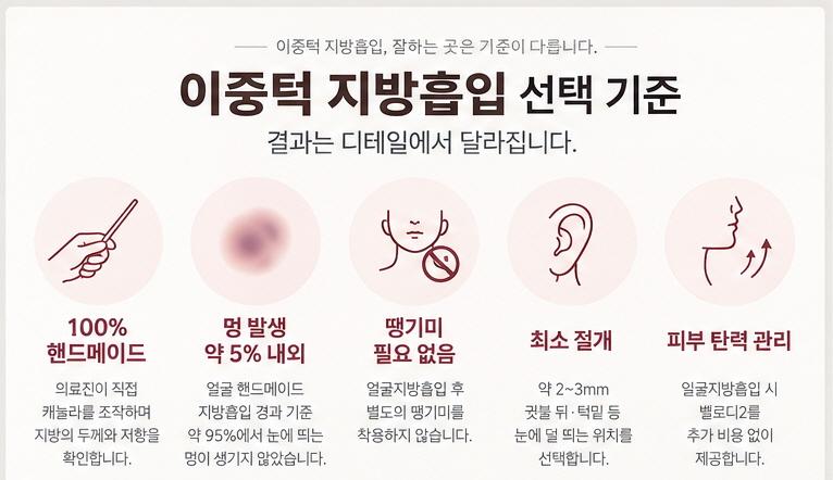 이중턱지방흡입 선택 기준